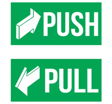 Deursticker push - TenStickers