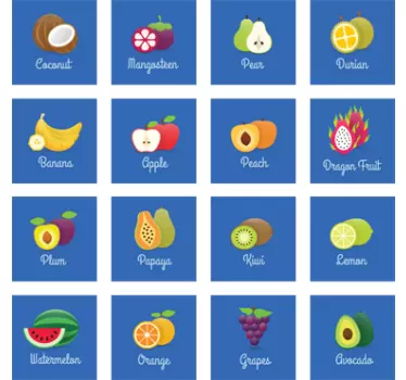 Fruit tegelstickers voor in de keuken - TenStickers