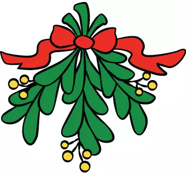 Kerstmis maretak sticker - TenStickers