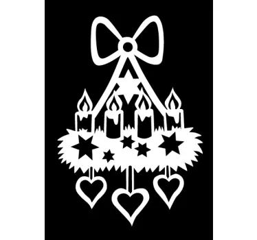 Kaars lamps kerstmis sticker - TenStickers