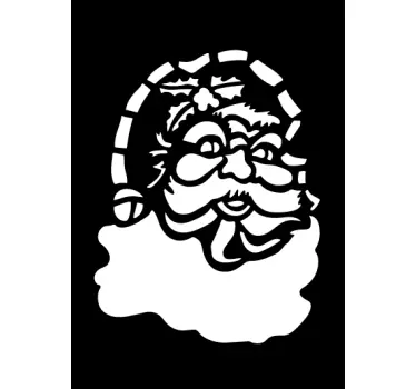 Kerstman sneeuwspray raam sticker - TenStickers