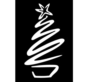 Kerst raamsticker boom sneeuwspray - TenStickers