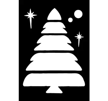 Raamsticker Kerstboom Kerstmis - TenStickers