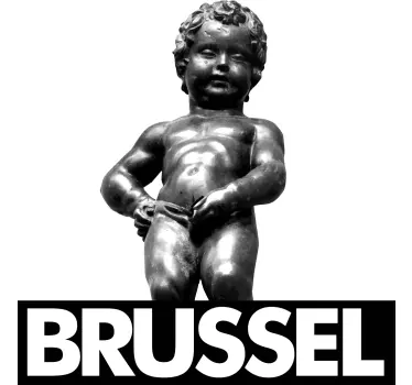 Brussel manneken pis Laptop sticker - TenStickers