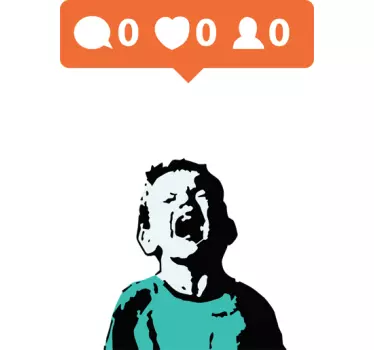 Niemand vind mij leuk Banksy sticker - TenStickers