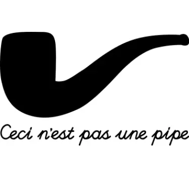 Ceci n'est pas une pipe sticker - TenStickers