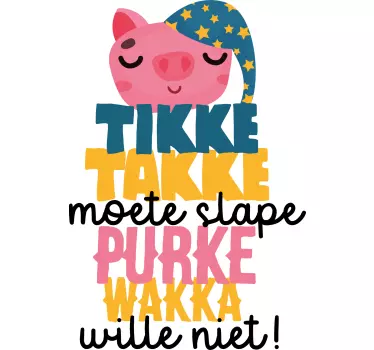 Muursticker slaapliedje Purk - TenStickers