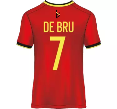 Voetbal sticker Belgische trui - TenStickers