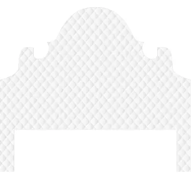 Muursticker bed hoofdbord gewatteerde textuur - TenStickers