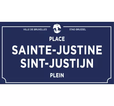 Muusticker Brussel eigen straat naam - TenStickers