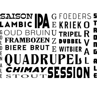 Belgisch speciaal bier muursticker - TenStickers