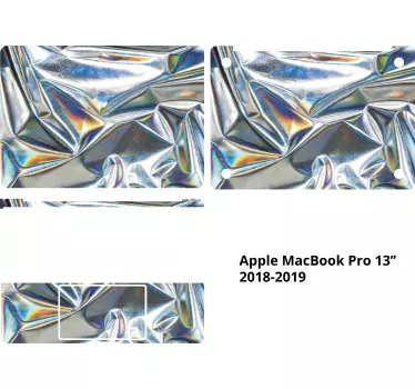 Holografisch metaal laptop sticker - TenStickers