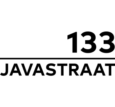 Moderne brievenbus sticker met straatnaam - TenStickers