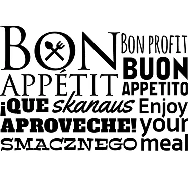 Eet Smakelijk Tekststicker - TenStickers