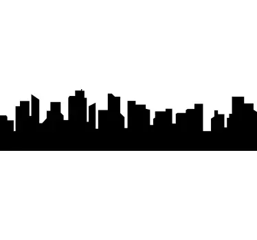 Skyline kantoorruimtes Muursticker skyline - TenStickers