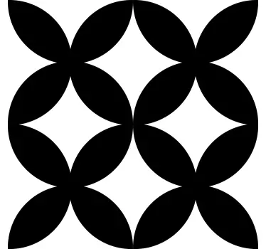Geometrisch patroon deursticker - TenStickers
