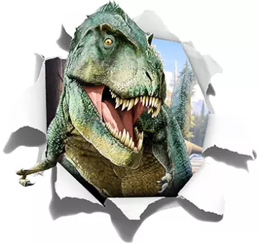T-Rex dinosaurus muursticker - TenStickers