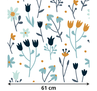 Minimalistische bloemen Meubelsticker - TenStickers