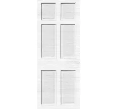 Witte houten met ornamenten Deursticker - TenStickers