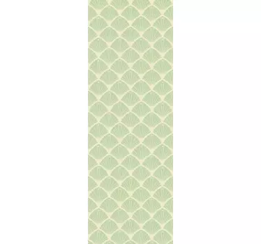 Groene Koelkast sticker met geometrie lijnen - TenStickers