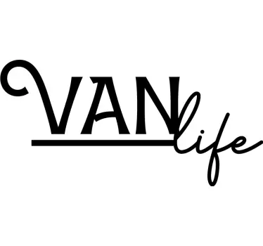 Van leven camper sticker - TenStickers