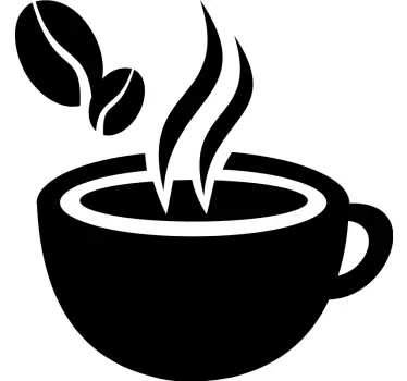 Koffiekop Decoratie sticker huishoudelijke apparaten - TenStickers