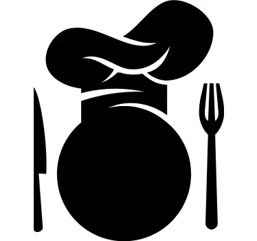Muursticker chefkok krijtbord sticker - TenStickers