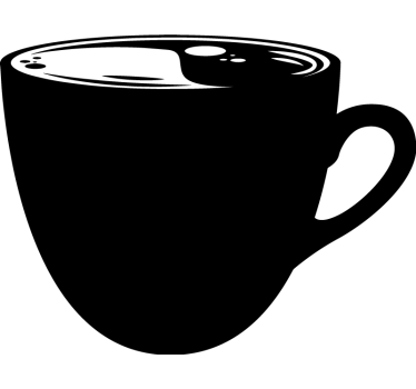 Koffiekopje krijtbord sticker - TenStickers