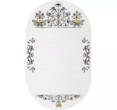 Vintage stijl gebloemd zelfklevend whiteboard - TenStickers