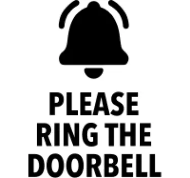 Bel aan de deur Aanwijzingen sticker - TenStickers