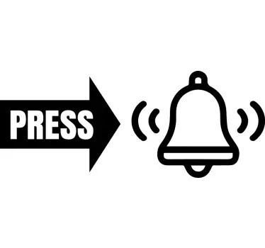 Druk op de bel aanwijzingen muursticker - TenStickers