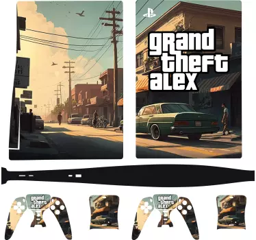 Actie videospel playstation sticker met naam - TenStickers