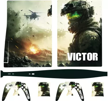 Game oorlogsschutter aanpasbare naam poster - TenStickers