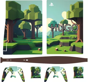 Aanpasbare playstation sticker videogame kubus - TenStickers