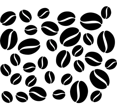 Muursticker Koffiebonen - TenStickers