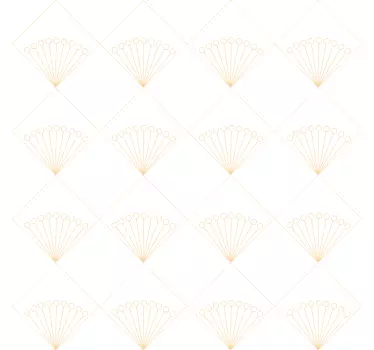 Witte meubel sticker gouden decoratie - TenStickers