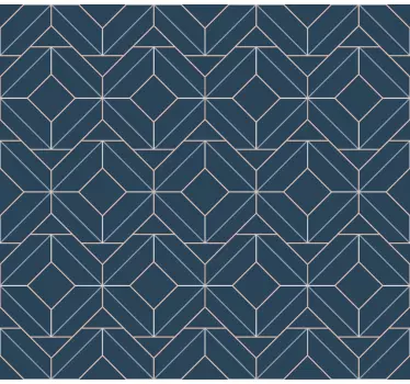 Blauwe meubel sticker witte decoratie lijnen - TenStickers