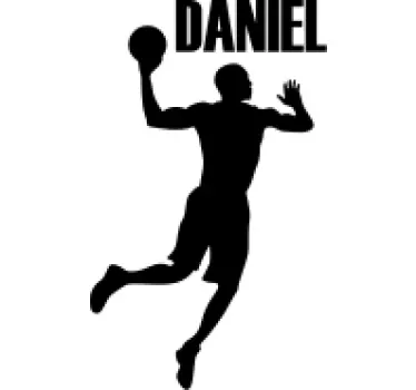 Eenkleurige springende basketballer sticker - TenStickers