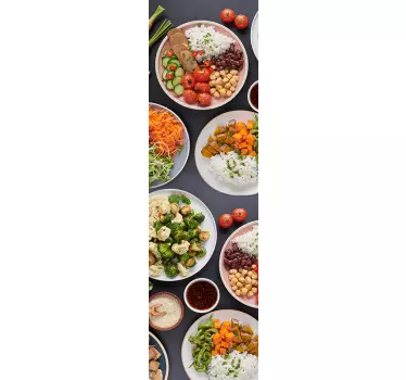 Schalen met eten Koelkast sticker - TenStickers