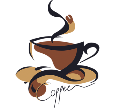 Kopje Coffee muursticker keuken - TenStickers