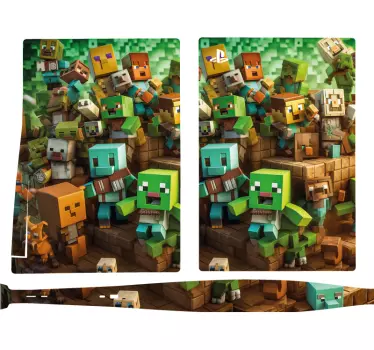 Playstation sticker pixel wereld videogame - TenStickers
