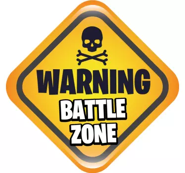 Waarschuwing strijdzone Deursticker - TenStickers