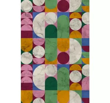 Geometrisch patroon vormen Douchecabine sticker - TenStickers