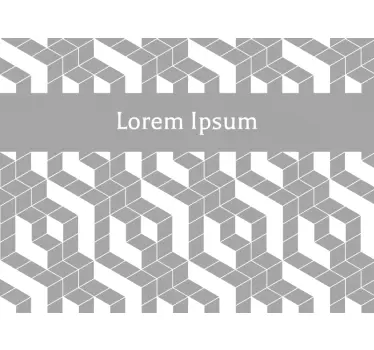 Kubussen met een geometrisch patroon sticker - TenStickers