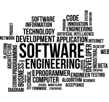 Software engineering woordwolk muursticker - TenStickers