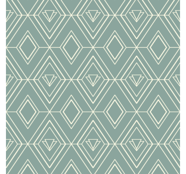 Groen Geometrische Patroon Muursticker keuken - TenStickers