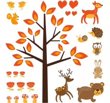 Dieren Bos Muursticker - TenStickers