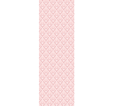Roze art-deco Koelkast sticker - TenStickers