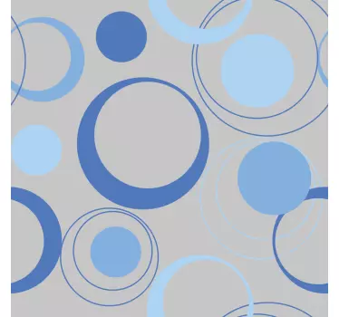 Minimale blauwe bubbels Douchecabine sticker - TenStickers