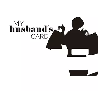 My Husband´s Card Credit Card Muursticker - TenStickers